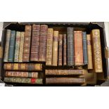 ° ° A box of assorted bindings including Denham- Travels and Discoveries in Africa 1826 (2 volumes)
