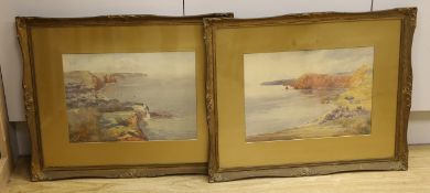 Arthur W Perry (1908-1939), pair of watercolours, 'Sidmouth from Balcombe Hill' and 'Sidmouth from
