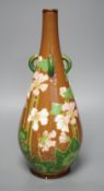 A Belgian Art Nouveau pottery vase, 32cm