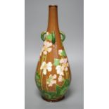 A Belgian Art Nouveau pottery vase, 32cm