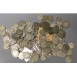 UK coins, a large collection of Victoria to George V silver and 50% silver half crowns, florins,