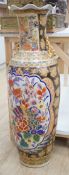 A large Oriental porcelain vase, 107cm