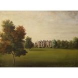 G.R. Gill (19th C.), oil on canvas, View of a country house, signed verso, 32 x 43cm