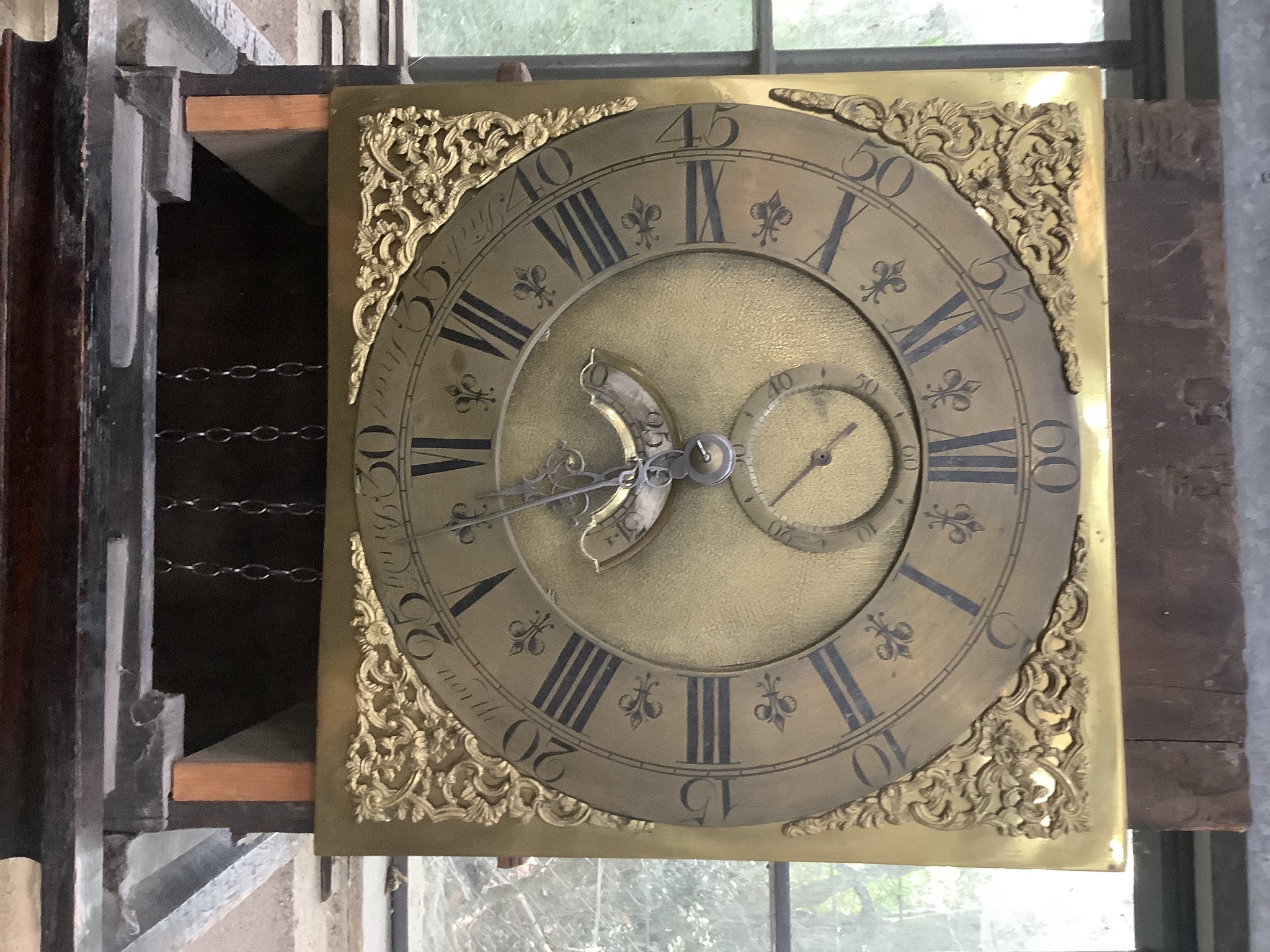 A George III oak 30 hour longcase clock, marked Rich. Street, Bridgenorth, height 212cm - Bild 7 aus 7