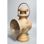 S F Edge Ltd 'Napier' car lamp, 30cms high