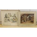 Sir William Russell Flint (1880-1969), two signed limited edition prints, Studies of models and