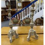 A pair of Italian style painted table lamps height 56cm