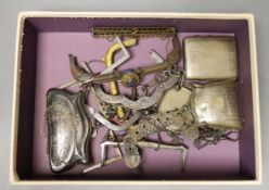 A collection of ten decorative 19th century and 20th century metal handbag frames, two Edwardian