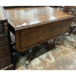 A Regency banded mahogany Pembroke breakfast table, width 106cm depth 59cm height 81cm