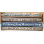 ° ° Four Folio Society Art Reference books - Cities And Civilisations, Michelangelo, The Folio