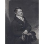 W. Say after G. Harlow, mezzotint, Mr Fawcett, overall 55 x 44.5cm