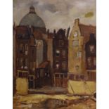 Marie Henry Mackenzie (Dutch 1878-1961), oil on canvas, 'Amstelstraat', inscribed verso, 49 x 39cm