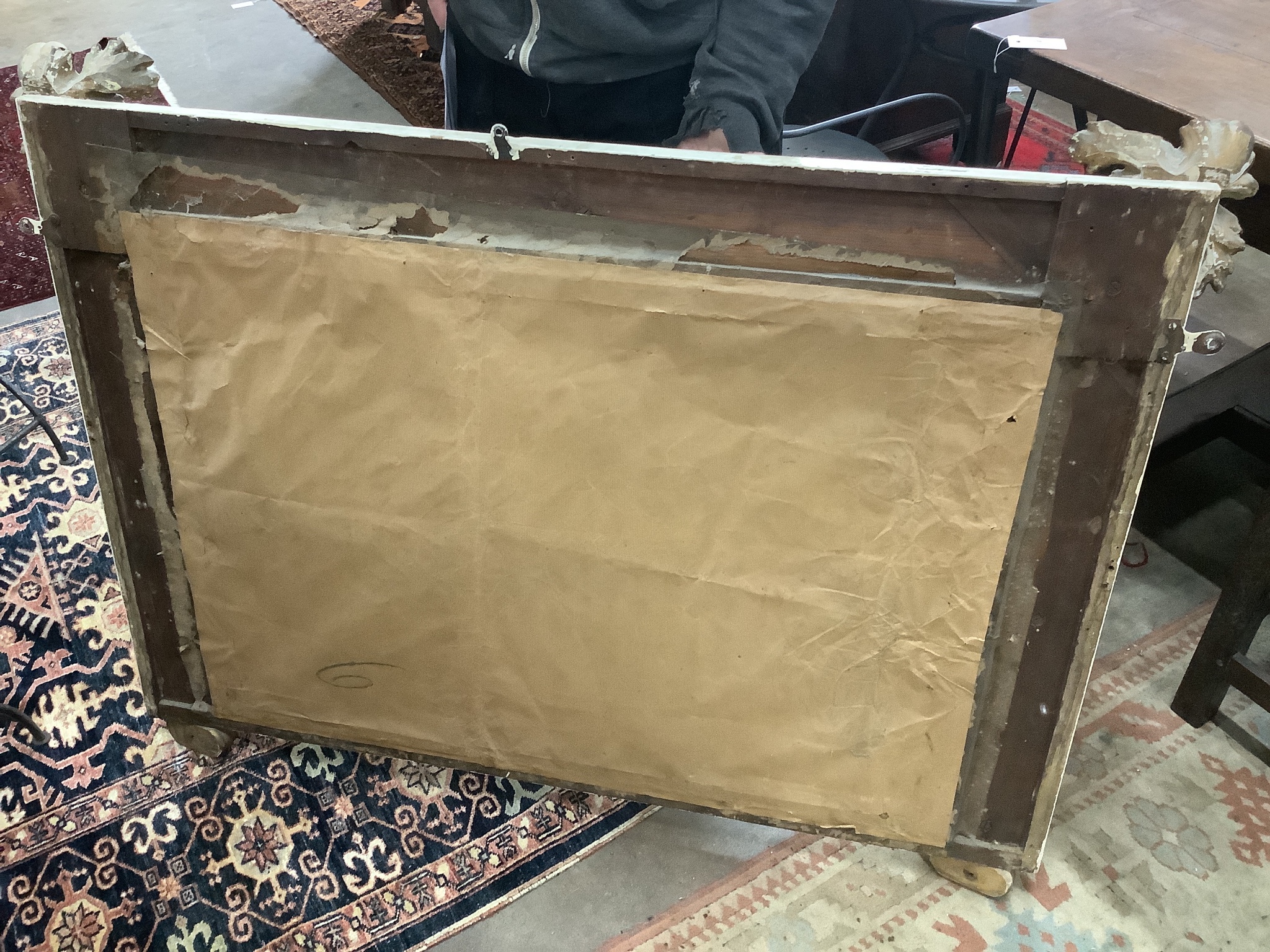 A Victorian carved giltwood and gesso overmantel mirror, width 122cm, height 91cm - Bild 2 aus 2