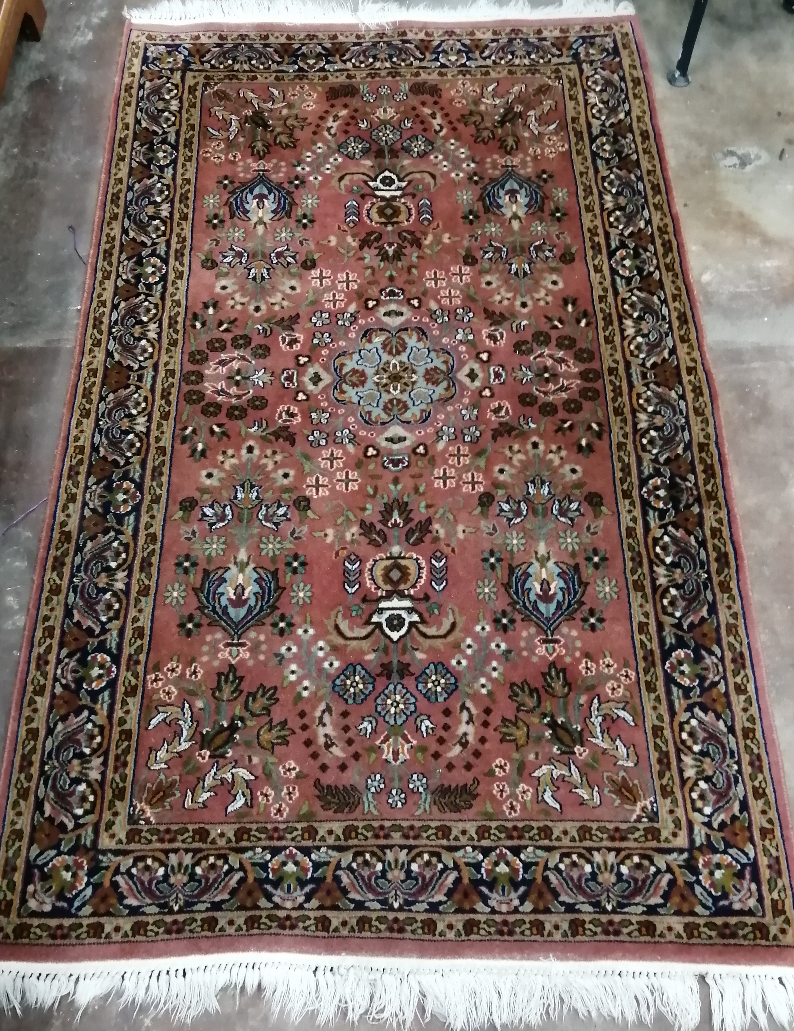 A Senneh blue ground rug, 150 x 120cm