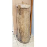 A carved wood grain bin, 82cm