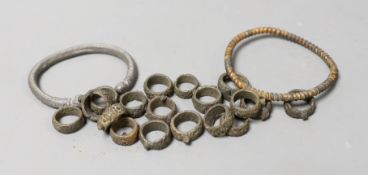 A group of African metal jewellery