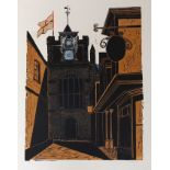 Robert Tavener, wood engravings, 'Clock Tower', signed in pencil, 33/75, 73 x 58cm, unframed