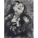 Marc Chagall (French/Russian 1887-1985), lithograph, 'Jeune Veuve', signed in the plate. 28 x