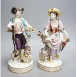 A pair of early 20th century Italian porcelain figures, 29.5cm