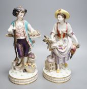 A pair of early 20th century Italian porcelain figures, 29.5cm