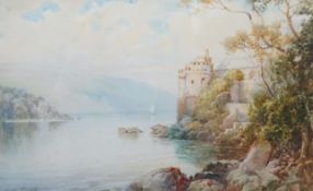 Walter H. Sweet (1890-1943), River Fowey with castle view, watercolour, signed, 17 x 27.5cm