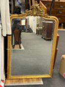 A Victorian carved giltwood wall mirror, width 76cm, height 125cm