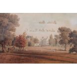 James Robert Thompson (19th C.), 'Bainton House, Cambridgeshire', pen and watercolour, signed and