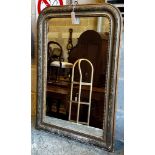A 19th century French wall mirror, width 65cm, height 92cm