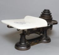 A sert of Victorian cast iron scales
