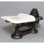 A sert of Victorian cast iron scales