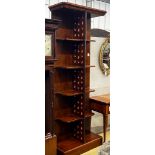 An oak five tier wine storage unit, width 78cm, depth 33cm