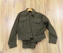 A 1945 S. Stall & Son Battle Dress Sergeant army uniform, size 10