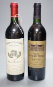 Two bottles of 1988 French wine; 750ml of Château Lanessan Delbos-Bouteiller Haut-Médoc and a