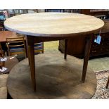 A 19th century French cherrywood circular table, diameter 100cm, height 71cm