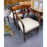 A set of eight Regency mahogany dining chairs (2 carvers)