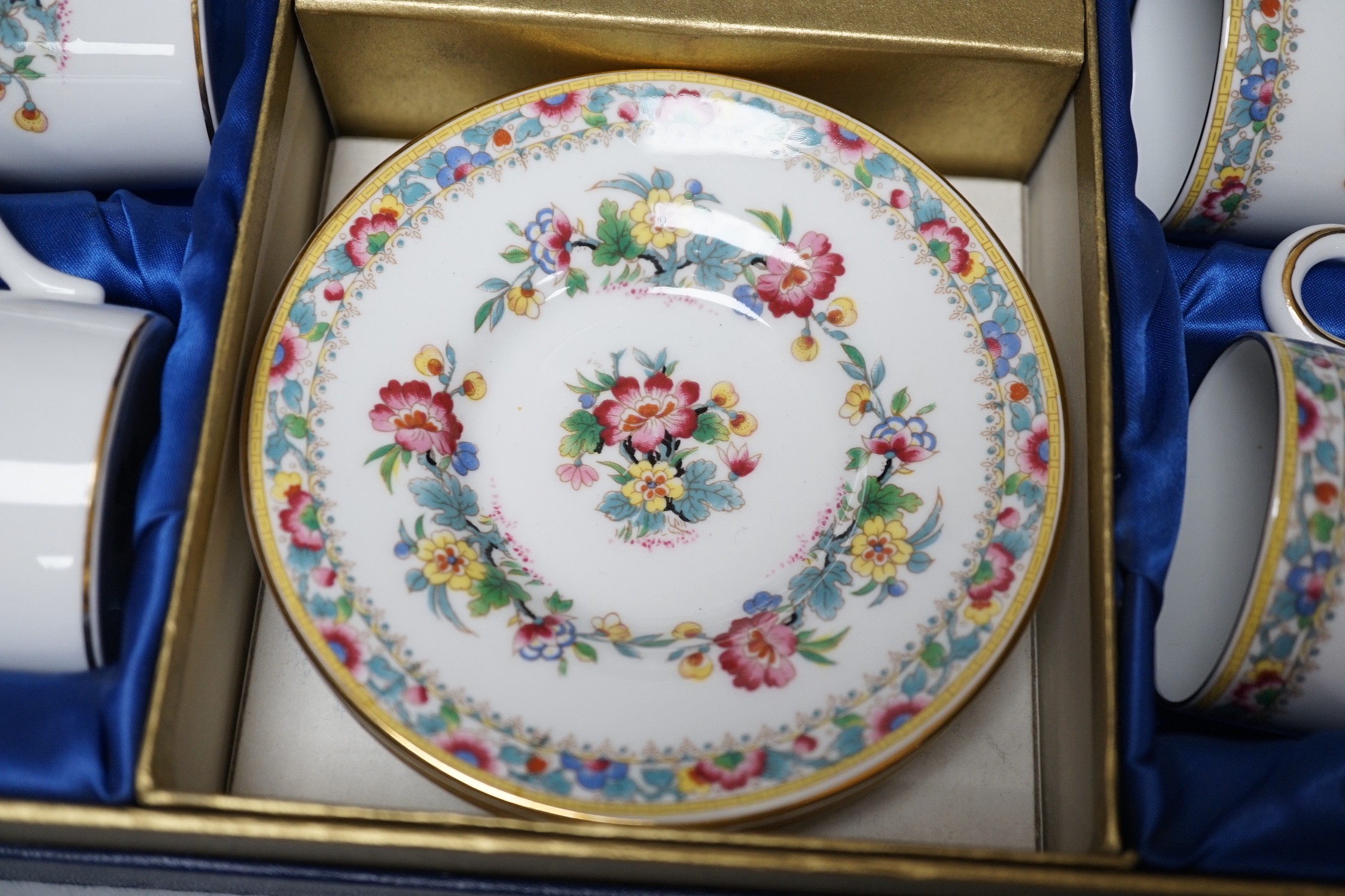 A Coalport floral coffee set, boxed, - Image 4 of 4