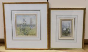 Helen Allingham (1848-1926), two watercolours, Study of a wood anemone and Study of a cuckoo flower,