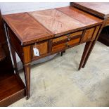 A 19th century Italian kingwood dressing table, width 80cm, depth 47cm, height 74cm