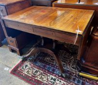 A Regency boxwood strung rosewood sofa table, width 91cm, depth 61cm, height 69cm