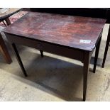A George III mahogany side table, width 83cm, depth 45cm, height 68cm