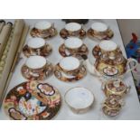 A Copeland Imari ho-ho bird pattern tea set,