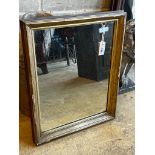 A 19th century rectangular gilt frame wall mirror, width 52cm, height 67cm