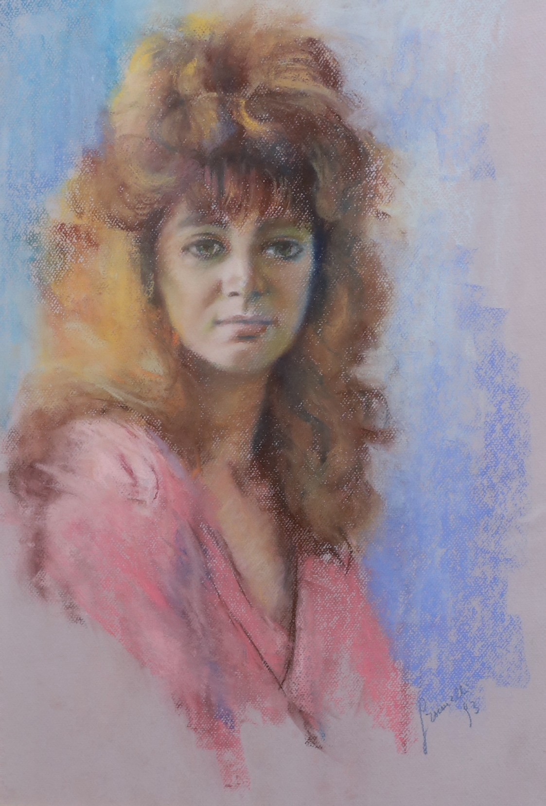 Guido Grumeli 'Lucia' and 'La Modella'pastel on cardsigned and dated '9363 x 43cm - Image 4 of 9