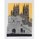 Robert Tavener (1920-2004), wood engraving, York Minster, signed number 26/75, overall 75 x 59.5cm