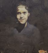 Patrick Rixson, oil on board, Portrait of a smiling woman, signed and dated '64, 73 x 68cm,