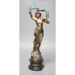 After Paladini, bronze figure titled ‘Zephyr’, apocryphal date 1912, 45.5cm