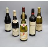 Six bottles of wine to include Bouchard Père & Fils Monthélie 2006, Chateau De Fonbel Saint
