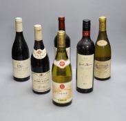 Six bottles of wine to include Bouchard Père & Fils Monthélie 2006, Chateau De Fonbel Saint