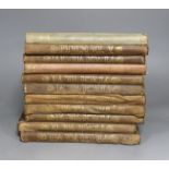 ° ° Punch - vols. V-IX, XI, XIII and XIV, XVI (9 vols) engraved illus. throughout, publisher's