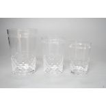 31 Baccarat tumblers in 4 sizes